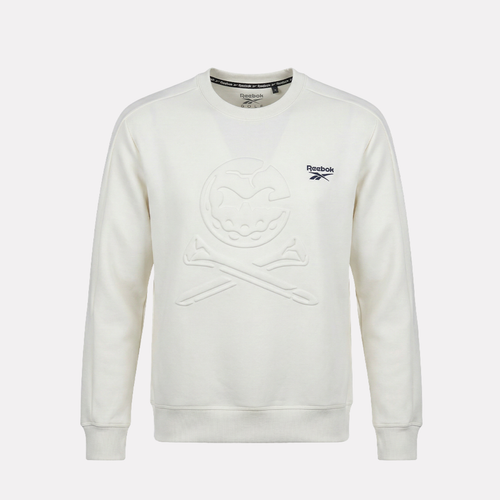 REEBOK APPAREL MEN Golf Scuba Knit Crewneck Sweatshirt CHALK