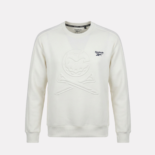 REEBOK APPAREL MEN Golf Scuba Knit Crewneck Sweatshirt CHALK