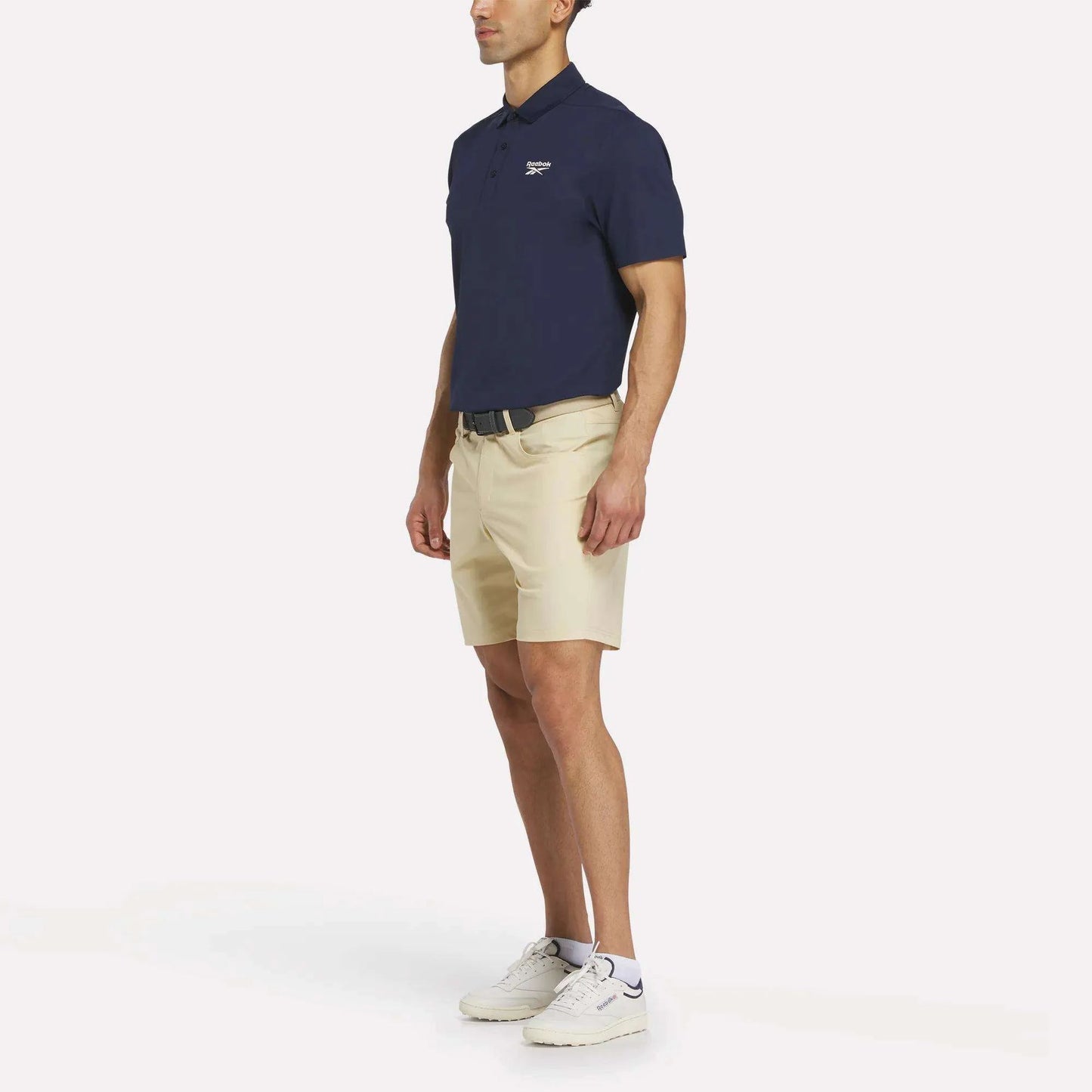 REEBOK APPAREL MEN Golf Pique Short Sleeve Polo VECTOR NAVY