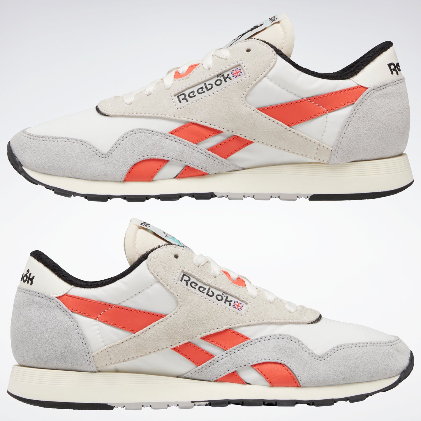 Reebok baskets classiques en cuir et nylon blanc 6390 Clearance