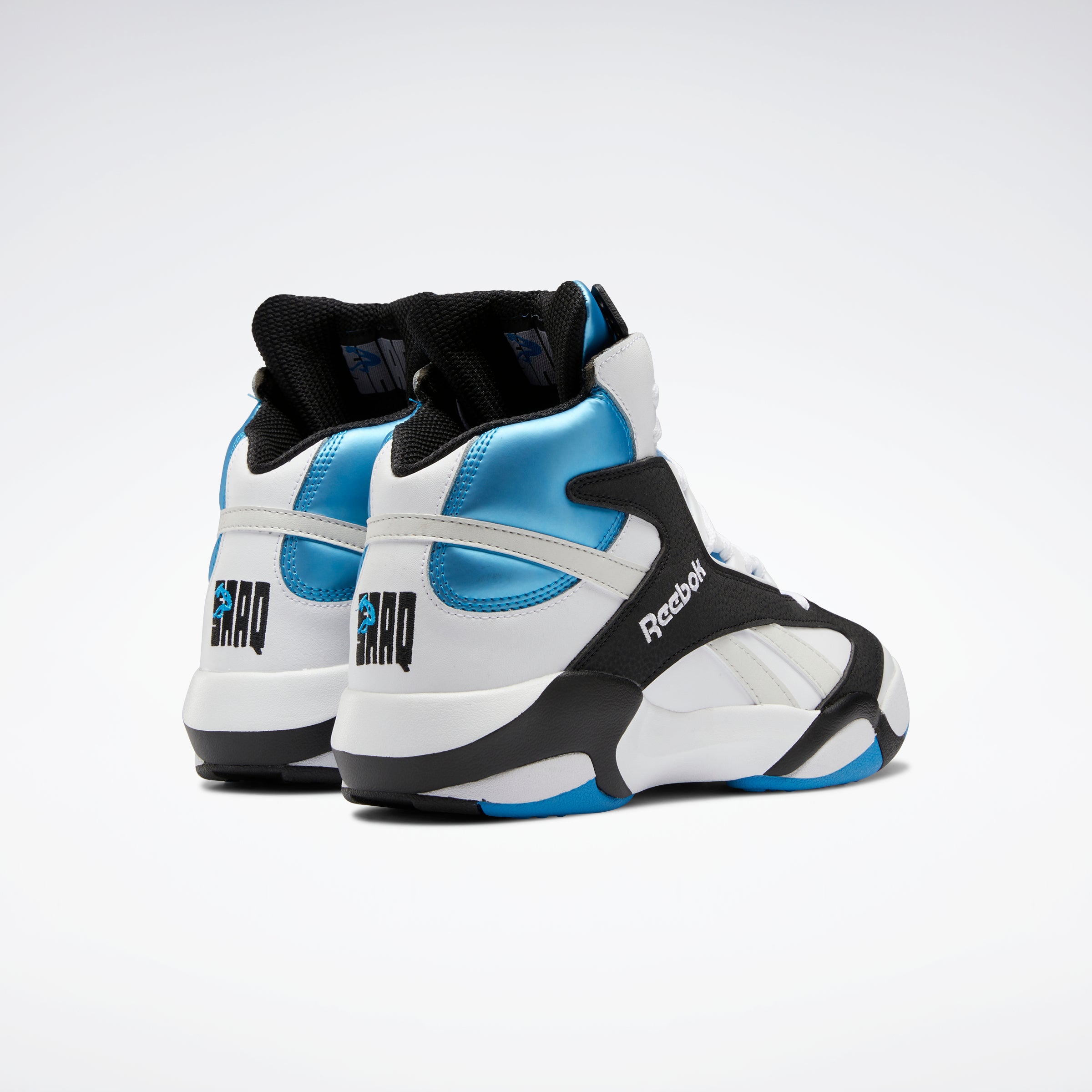 Reebok Footwear Men Shaq Attaq Shoes Ftwwht Cblack Azure Reebok