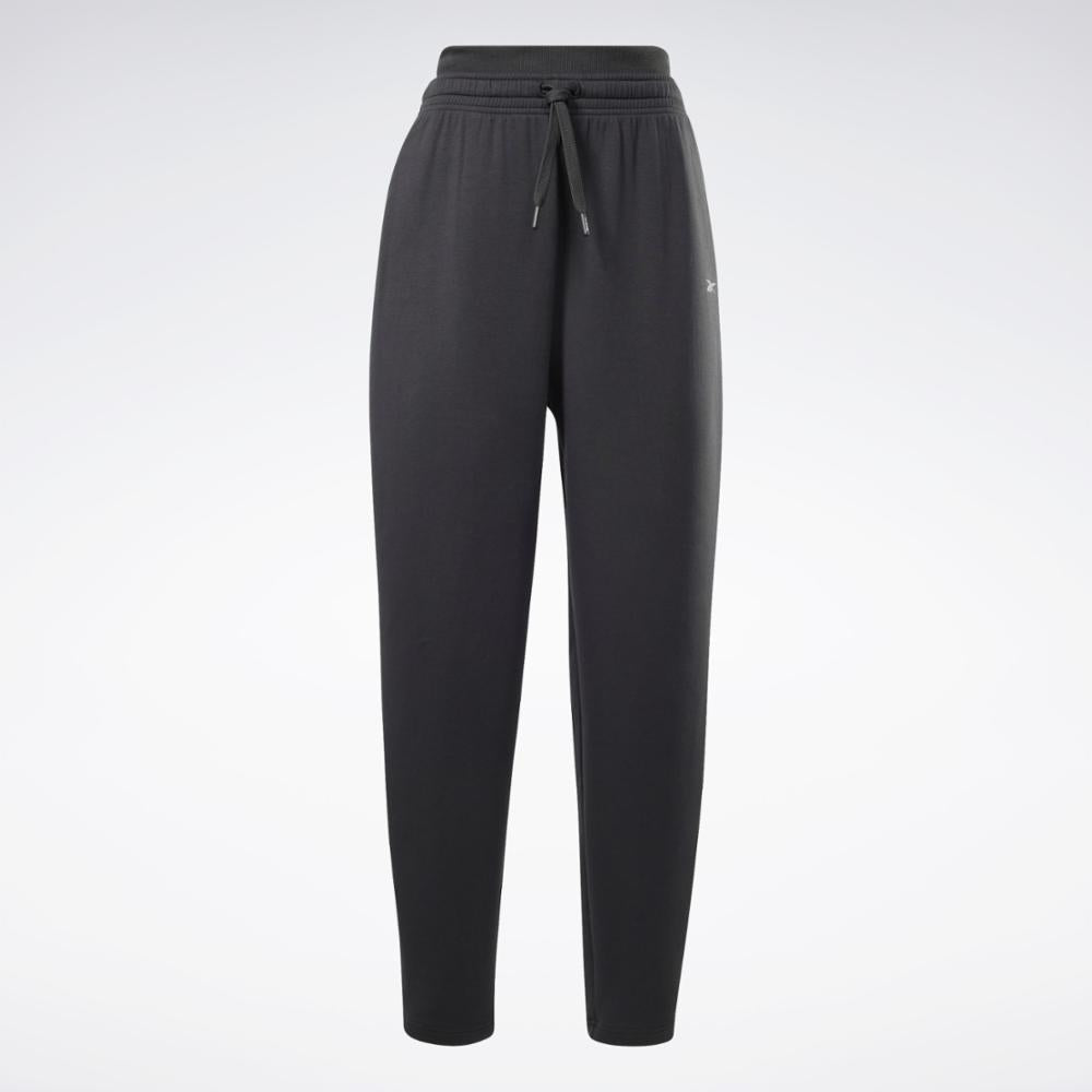 Buy Reebok women solid drawstring loungewear jogger pants black