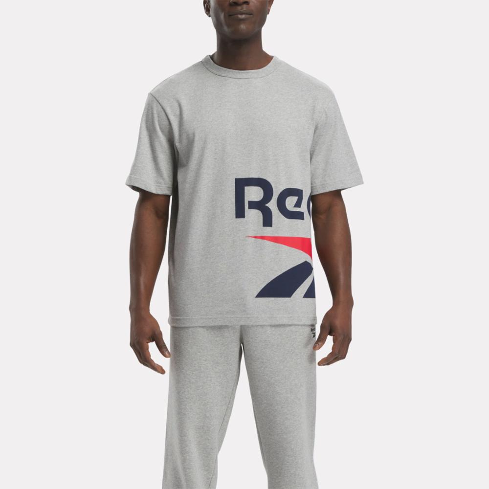 Reebok Apparel Men Graphic Series Side Vector T-Shirt MGREYH