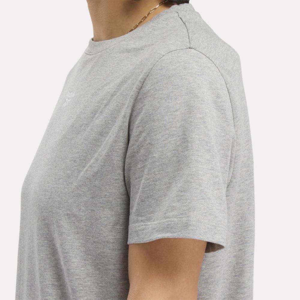 Reebok Apparel Women Reebok Identity Crop T-Shirt MGREYH – Reebok