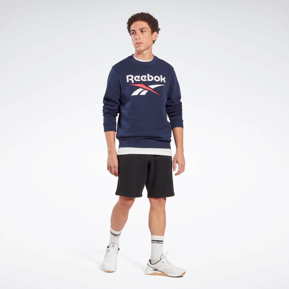 Fk6201 Reebok Reebok Apparel Men Reebok Identity Fleece Stacked Logo Sweatshirt VECT ...