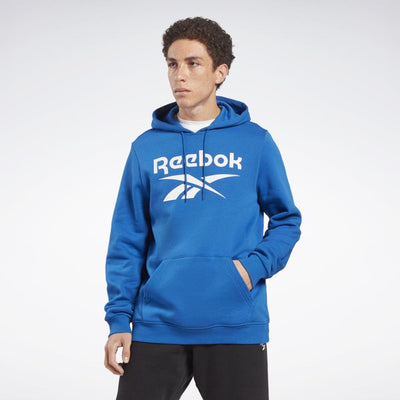 Reebok Apparel Men Reebok Identity Fleece Stacked Logo Pullover