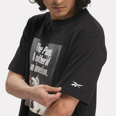 Reebok Apparel Men Basketball Pump Graphic T-Shirt BLACK