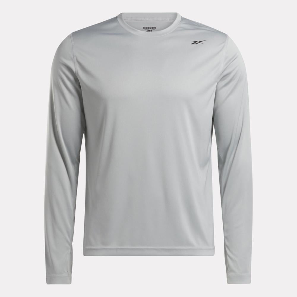 Reebok Apparel Men Training Long Sleeve Tech T-Shirt PURE GREY 3