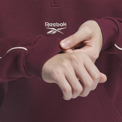 Reebok Apparel Men Reebok Identity Vintage Sport Quarter-Zip Sweatshirt CLASSIC MAROON F23