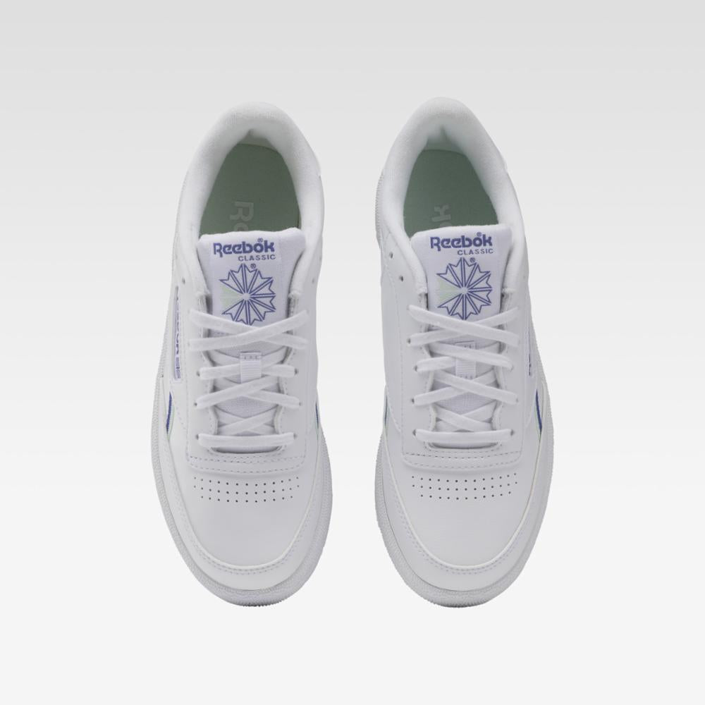 Reebok Footwear Women Club C 85 Vegan Shoes WHITE/STEPUR/AQUDUS