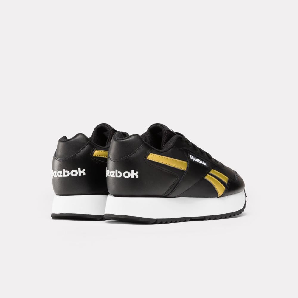 Reebok Footwear Women Reebok Glide Ripple Double Shoes BLACK/FTWWHT/GOLDMT