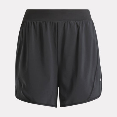 Zelos Women's Black & Orange, Drawstring Athletic Shorts. Size