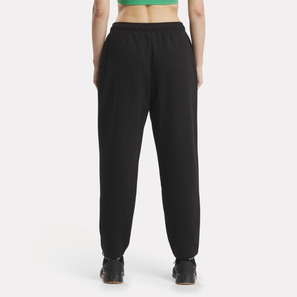 $50 Reebok Women's Black Slim Performance Cuffed Jogger Casual Pants Size S  