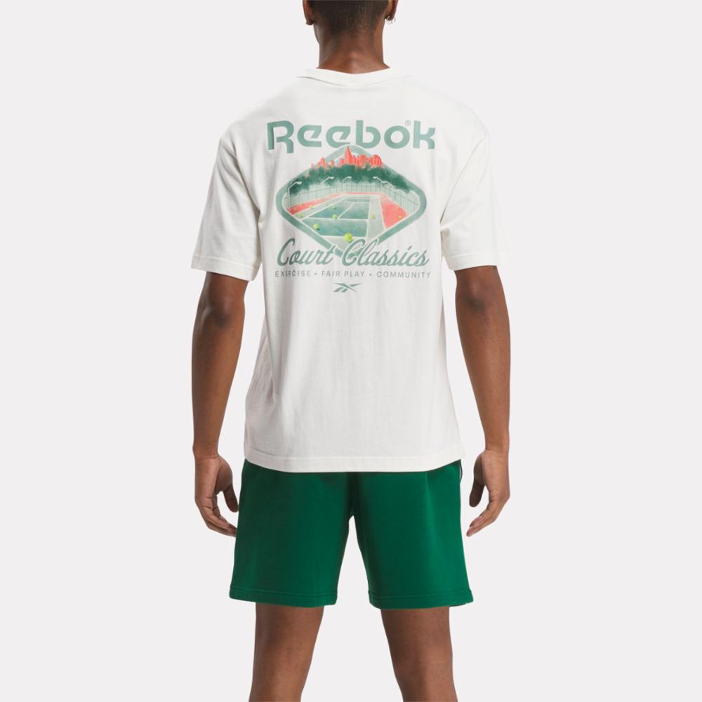 Reebok Apparel Men Classics Court Sport T Shirt CHALK