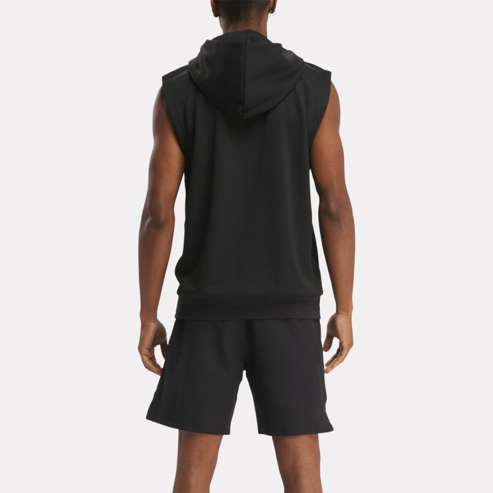 Reebok Apparel Men Strength Sleeveless Hoodie Black XLTG REG