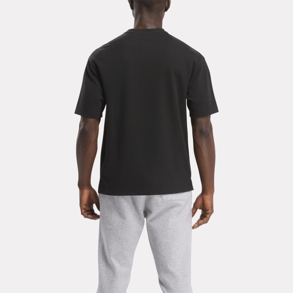 Reebok Apparel Men Active Collective Short Sleeve T-Shirt BLACK