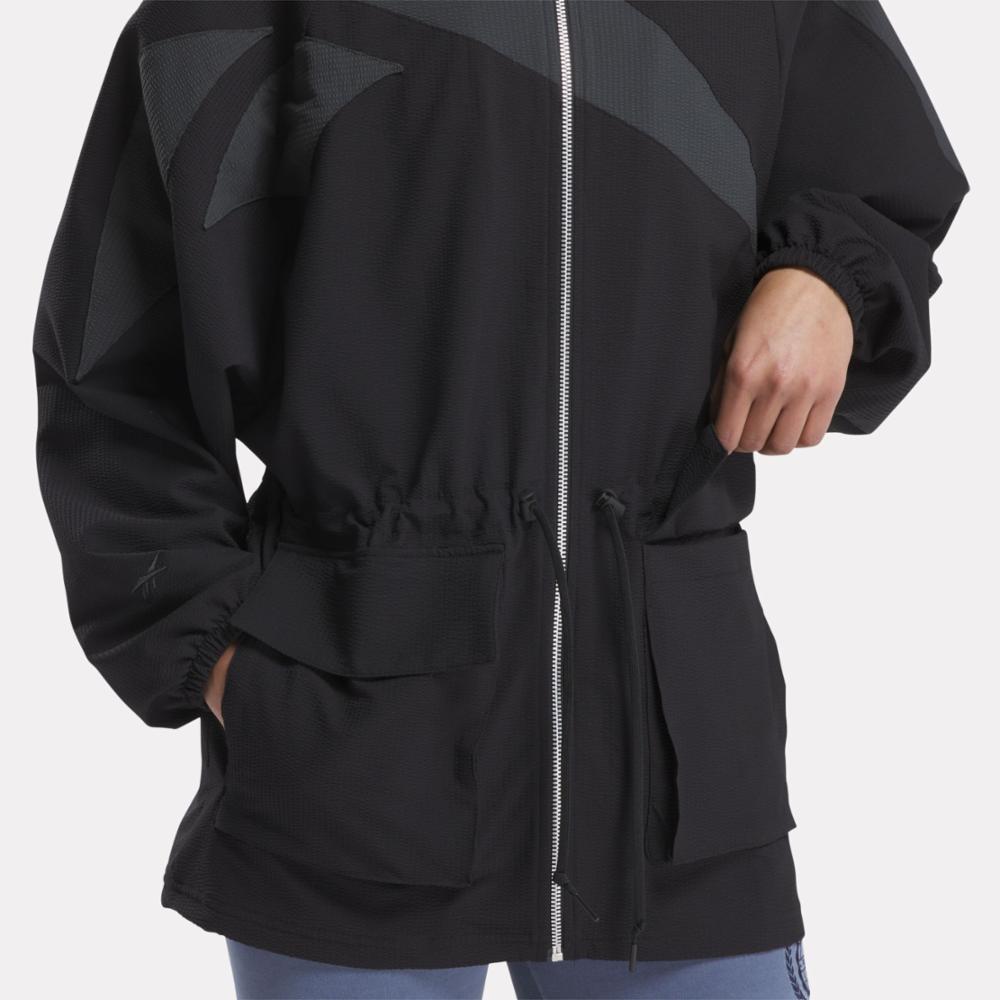 Reebok Apparel Women Reebok x ANINE BING Windbreaker Jacket BLACK