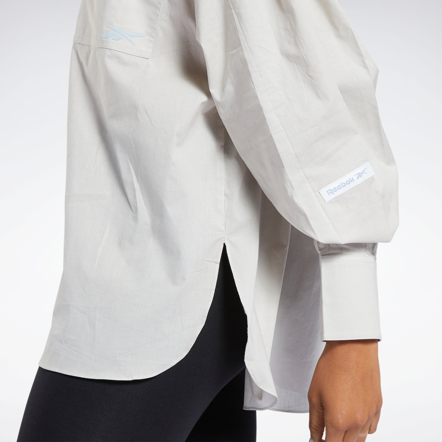 Reebok Apparel Women Reebok Classics Button-Up Long Sleeve Long-Sleeve Top Moonst