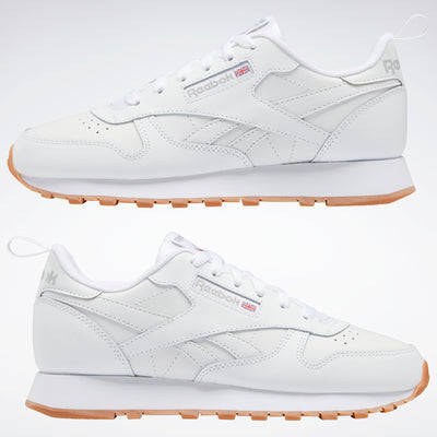 Reebok Footwear Kids Classic Leather Equal Fit Shoes Junior Ftwr White/Ftwr White/Pure Gre