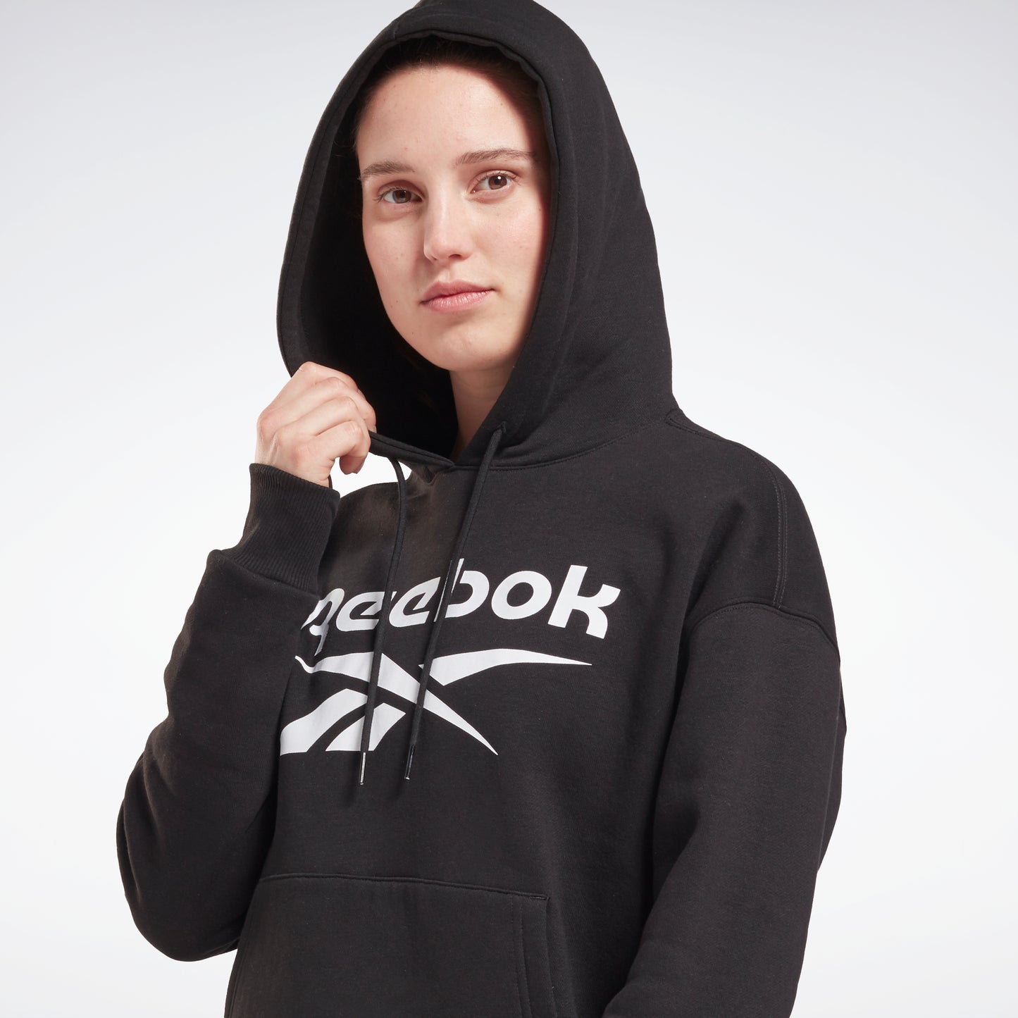 Reebok Apparel Women Reebok Identity Logo Fleece Hoodie Black