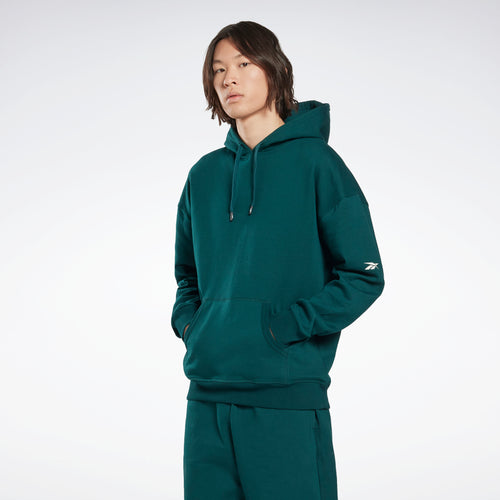 Men's Gym Cotton Fleece Hoodie Sweatshirt 500-Green