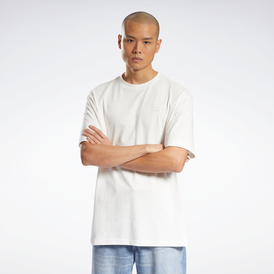 Reebok Apparel Men Classics Brand-Proud Short Sleeve T-Shirt Chalk