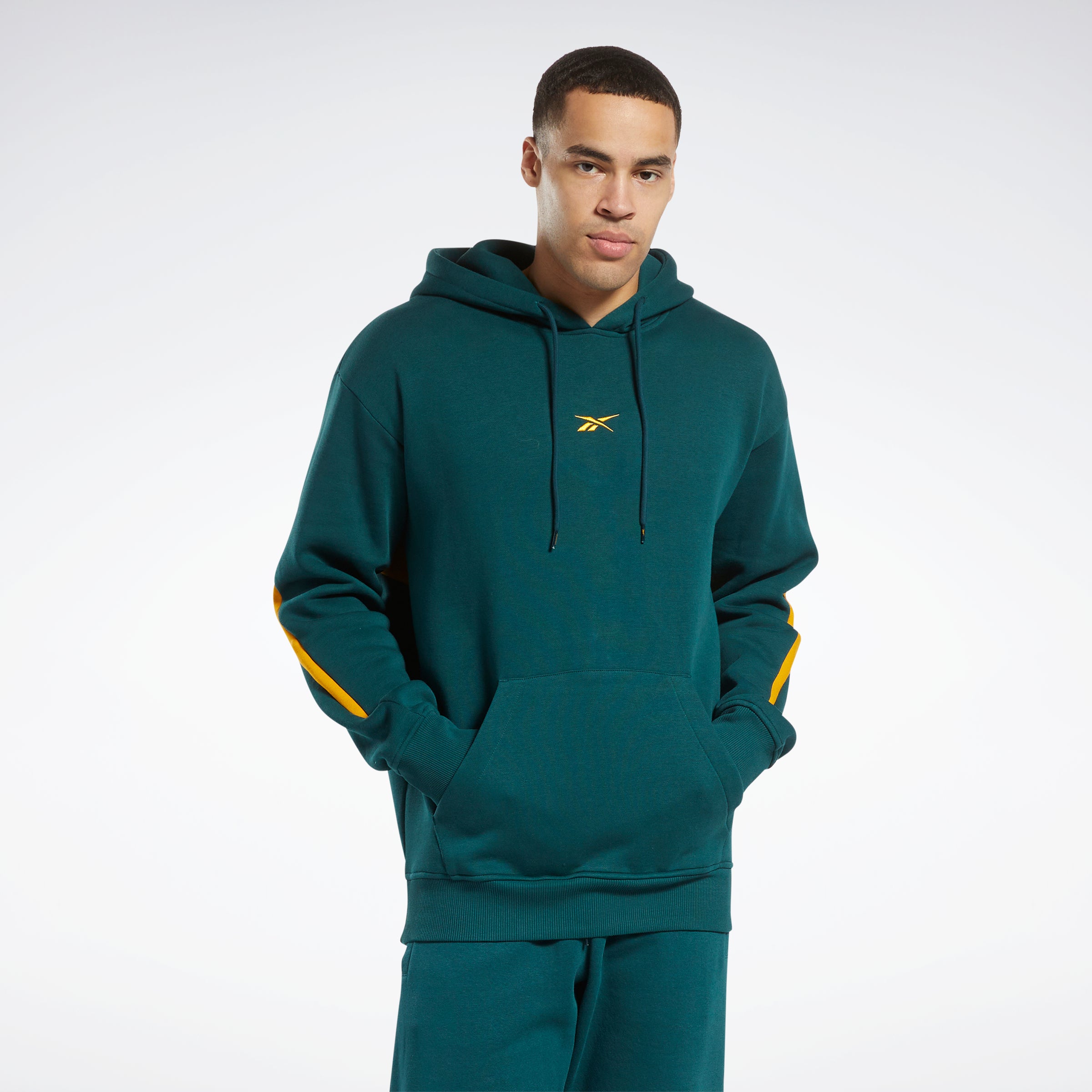 Reebok Apparel Men Classics Brand Proud Hoodie Forgrn