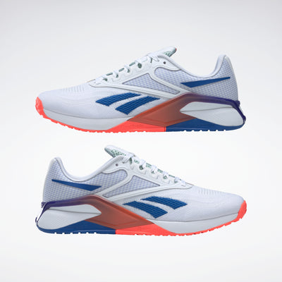Reebok Footwear Men Reebok Nano X2 Shoes Ftwwht/Vecblu/Orgfla