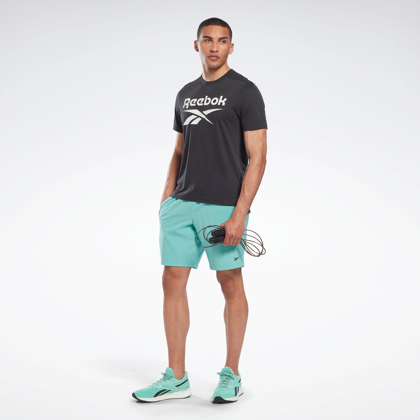 4-Pack: Reebok Men's Two Toned Athletic Performance Dazzle Shorts With