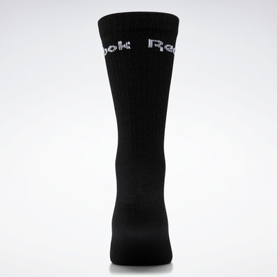 Reebok Apparel Men Active Core Crew Socks 3 Pairs White/Black/Mgreyh