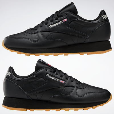 Reebok Footwear Men Classic Leather Shoes Cblack/Pugry5/Rbkg03