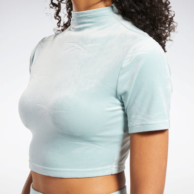 Reebok Apparel Women Classics Energy Q4 Velour Zip-Up Sweatshirt