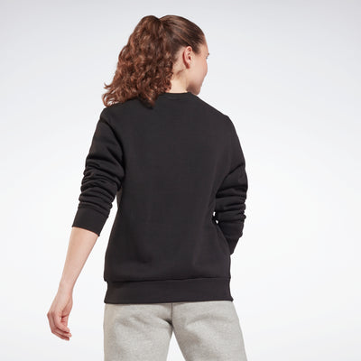 Reebok Apparel Women Reebok Identity Logo Fleece Crew Sweatshirt Black –  Reebok Canada