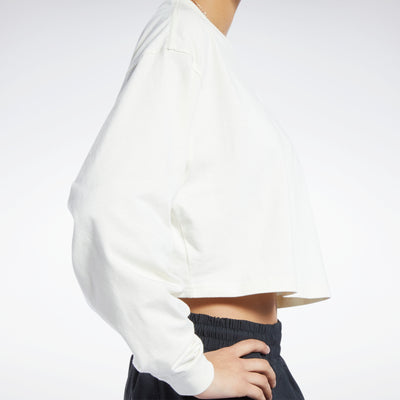 Reebok Apparel Women Classics Cotton Long-Sleeve Top Clawht