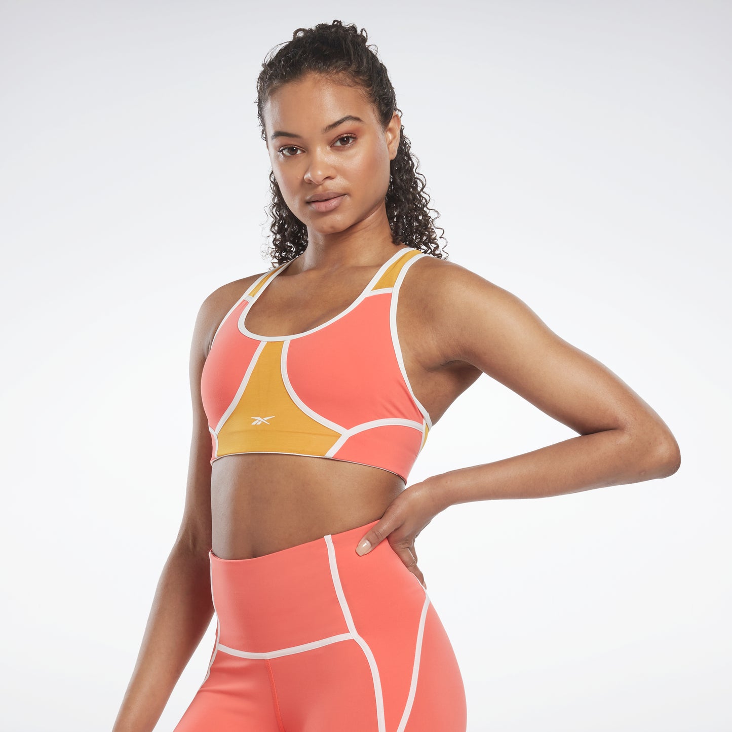 Reebok Women's Everyday Racerback Sports Bra with Mesh Panel and