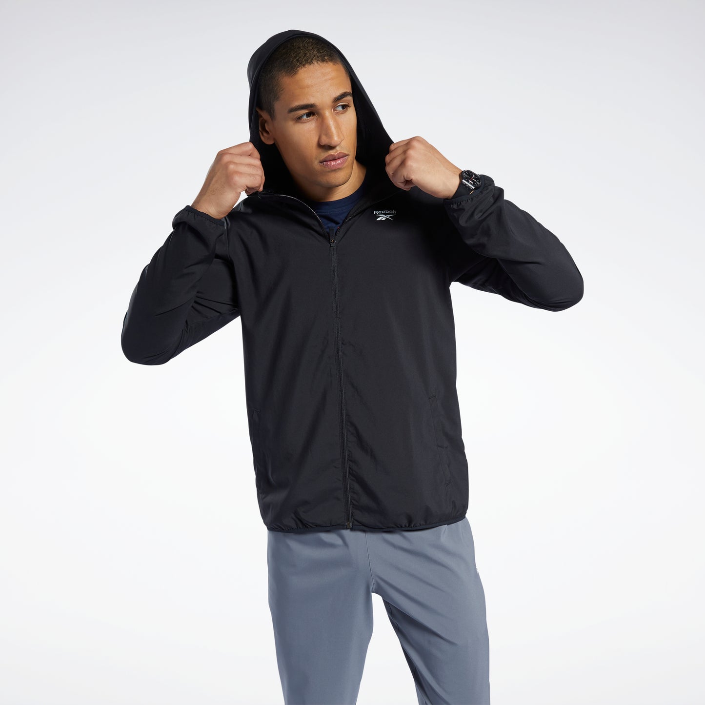 Reebok jacket mens black Clearance