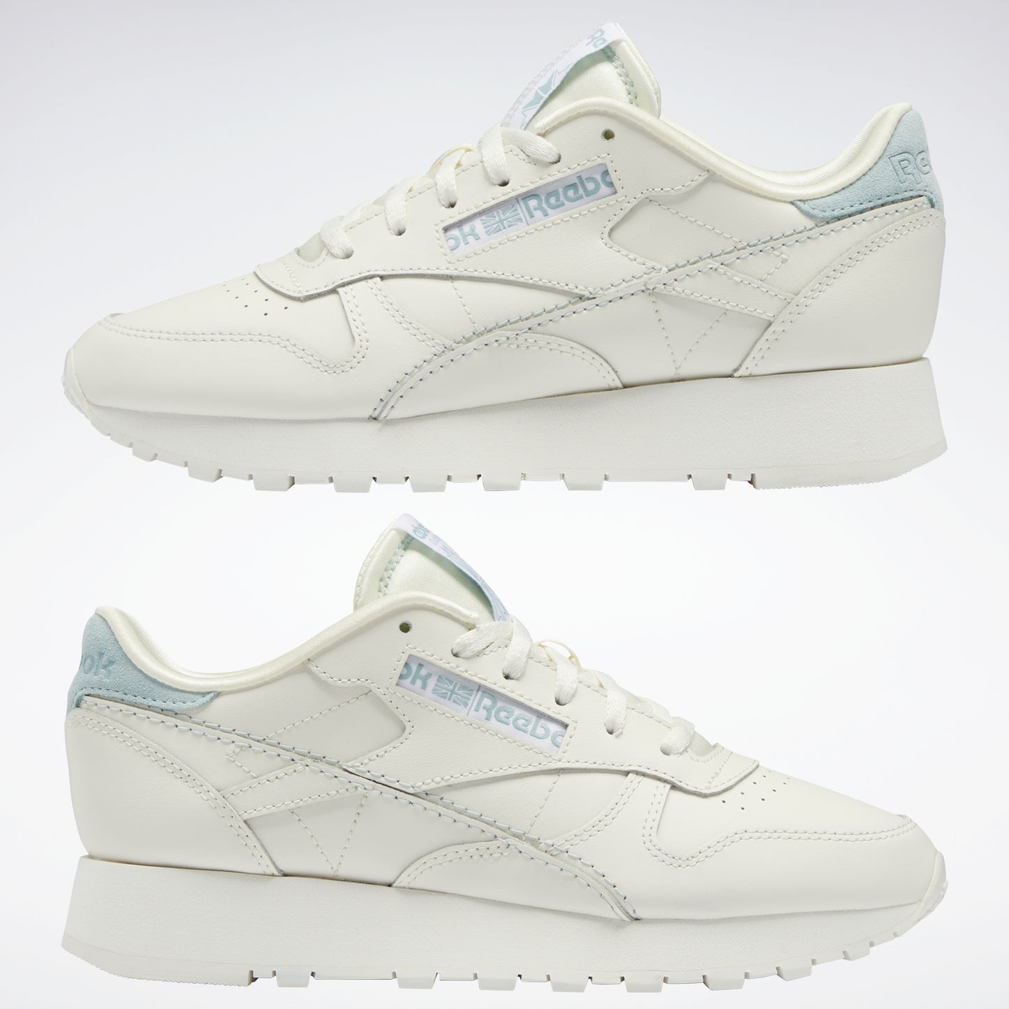 Reebok Footwear Women Classic Leather Make It Yours Shoes Chalk/Chalk/Seagry