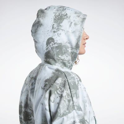 Reebok Apparel Women Classics Cloud Splatter-Print Zip-Up Sweatshirt Lgtsag