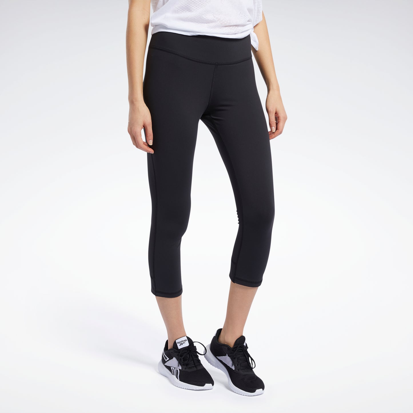 Reebok Lux Allover Print Bold Gym Leggings, Pure Grey 3, XS
