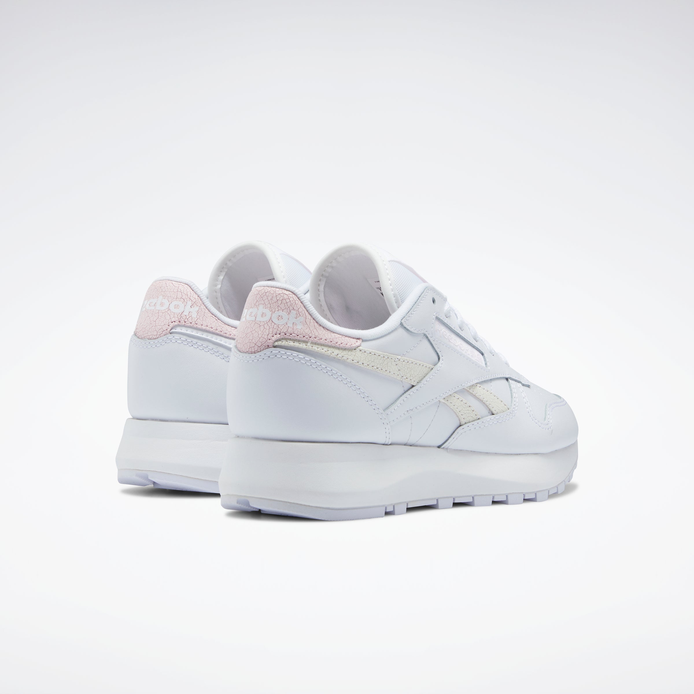 Reebok Footwear Women Classic Leather Sp Shoes Ftwwht/Ftwwht/Porpnk