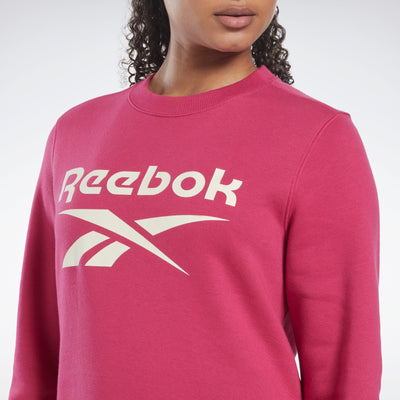 Reebok Apparel Women Reebok Identity Logo Fleece Crew Sweatshirt Seprpi