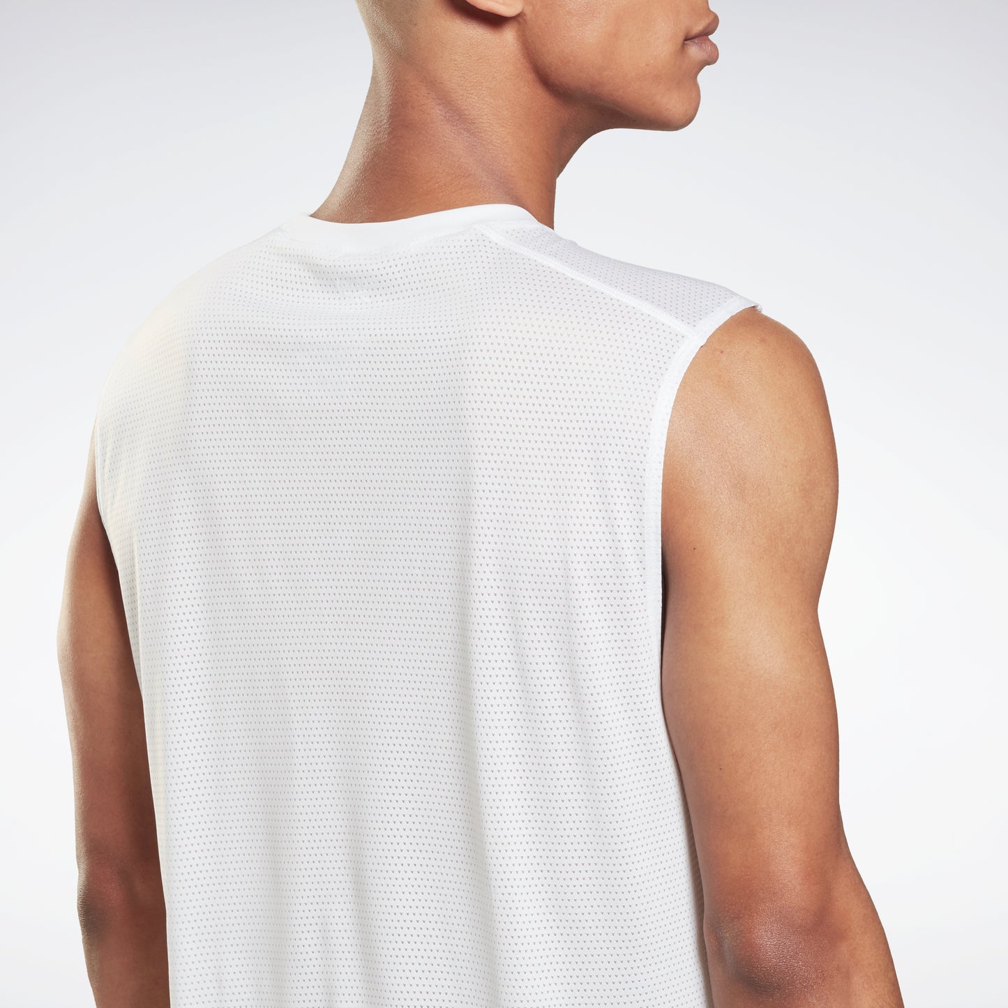 Reebok Apparel Men Workout Ready Sleeveless Tech T-Shirt White/White
