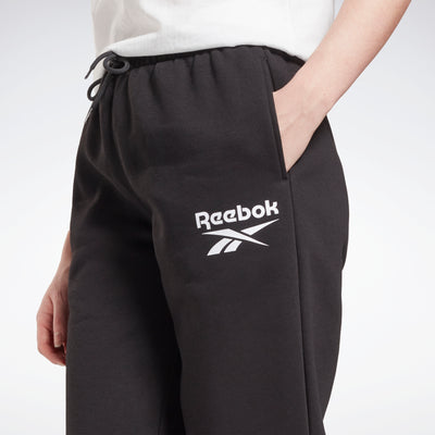 Reebok Sweatpants Adult Small Black Joggers Active Drawstring