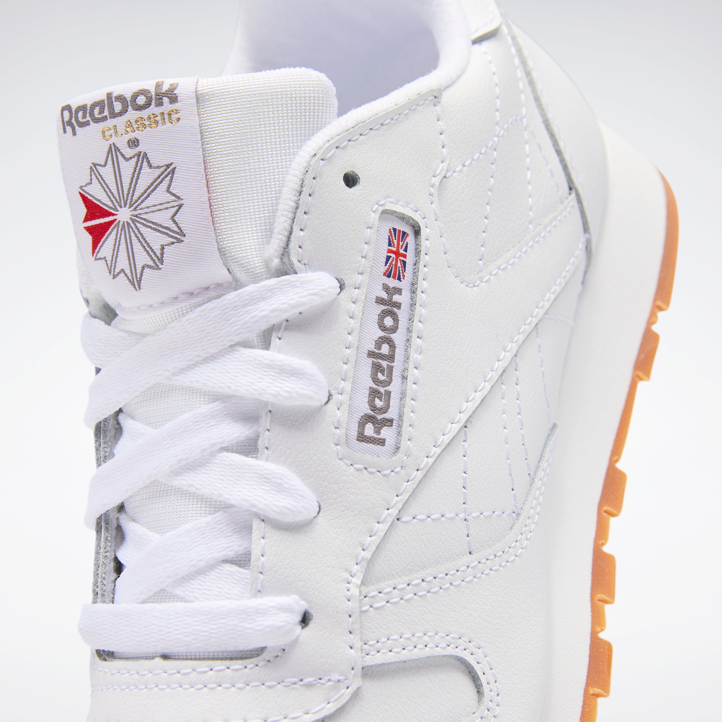 Reebok Footwear Kids Classic Leather Shoes Child White/Gum