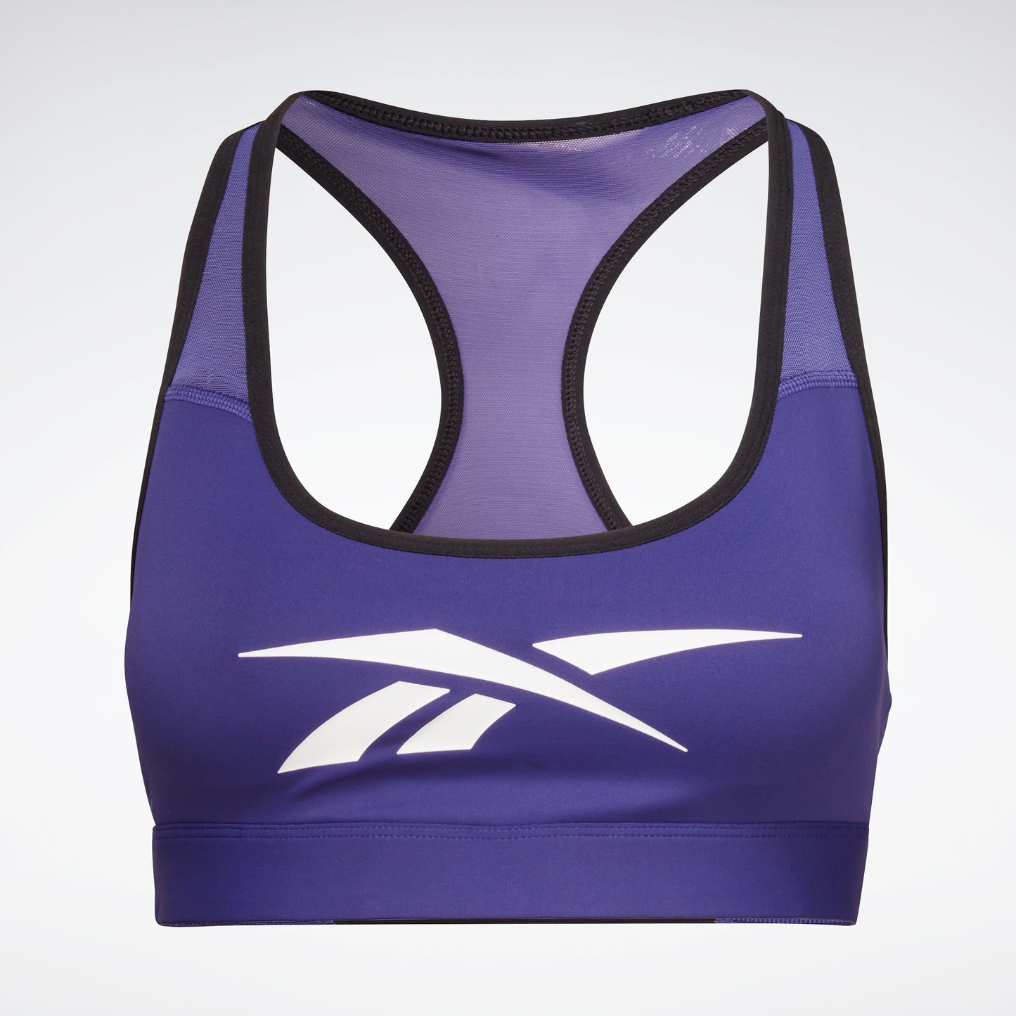 Reebok lilac and purple lined sports bra w adjustable satin tank