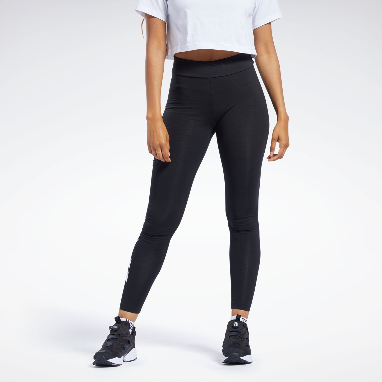Umbro Womens Black / Black - Adult Core Large Logo Leggings