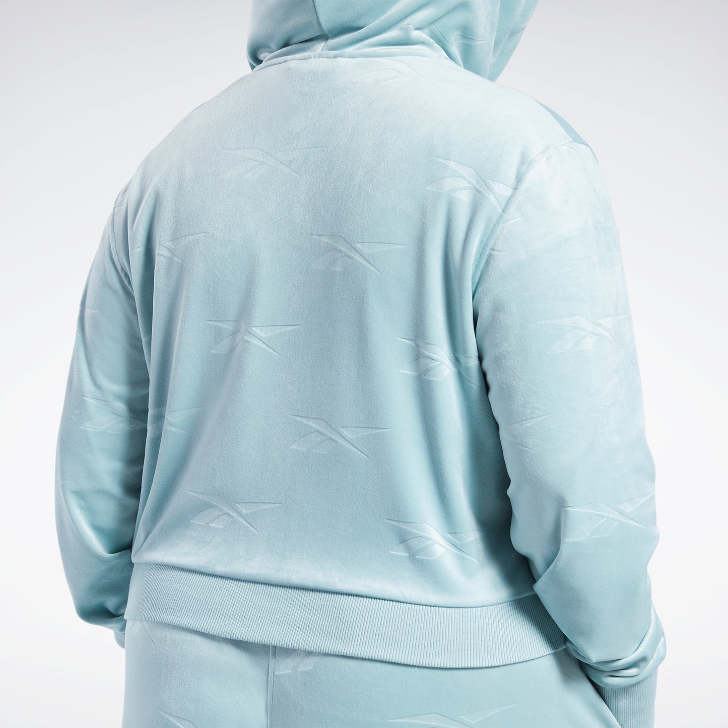 Reebok Apparel Women Classics Energy Q4 Velour Zip-Up Sweatshirt (Plus Size) Seagry