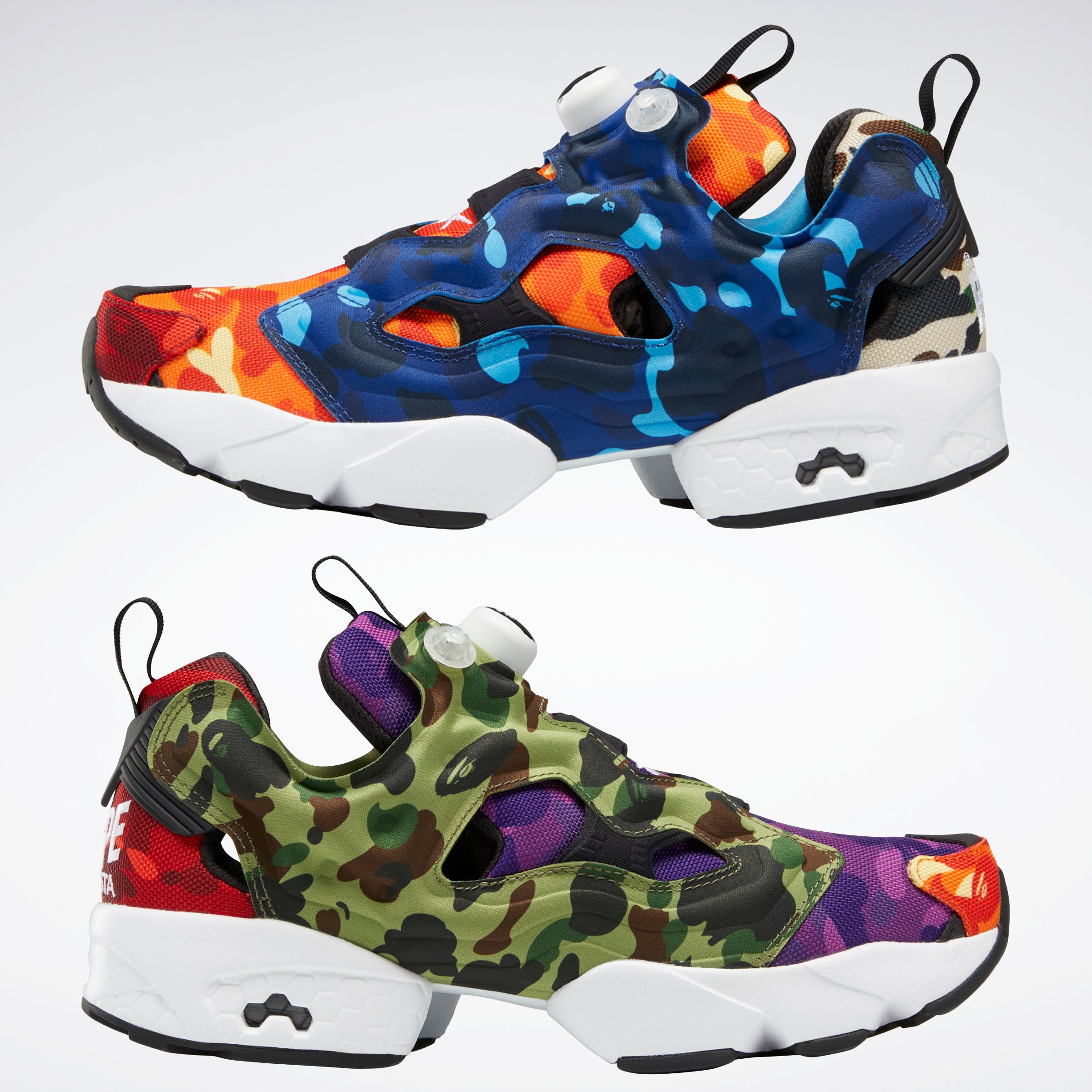 Reebok Footwear Men Bape Instapump Fury Og Shoes White/Black/Black