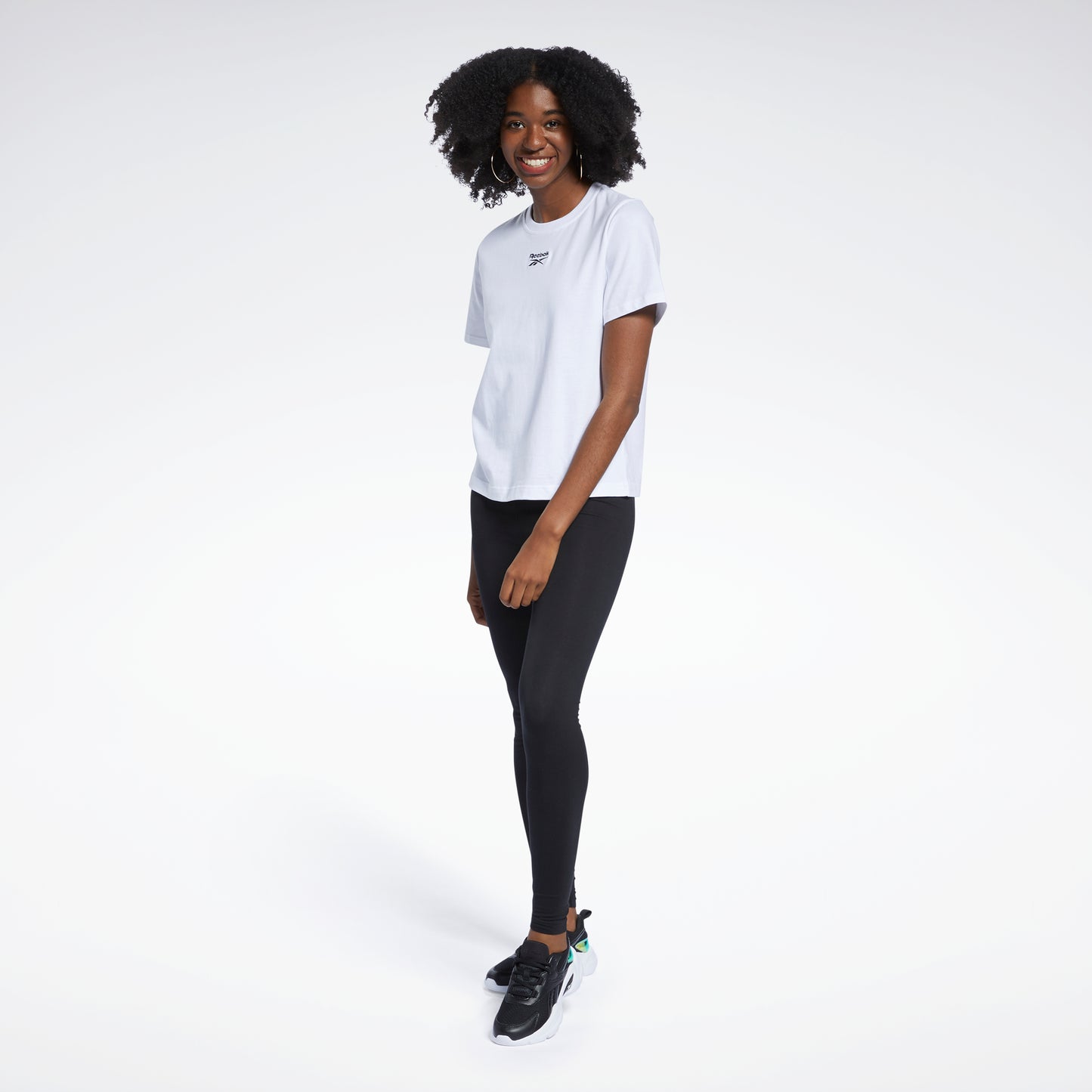 Reebok Apparel Women Reebok Classics Small Logo T-Shirt White/Black