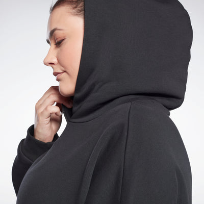 Reebok Apparel Women Studio Recycled Oversize Hoodie (Plus Size) Black